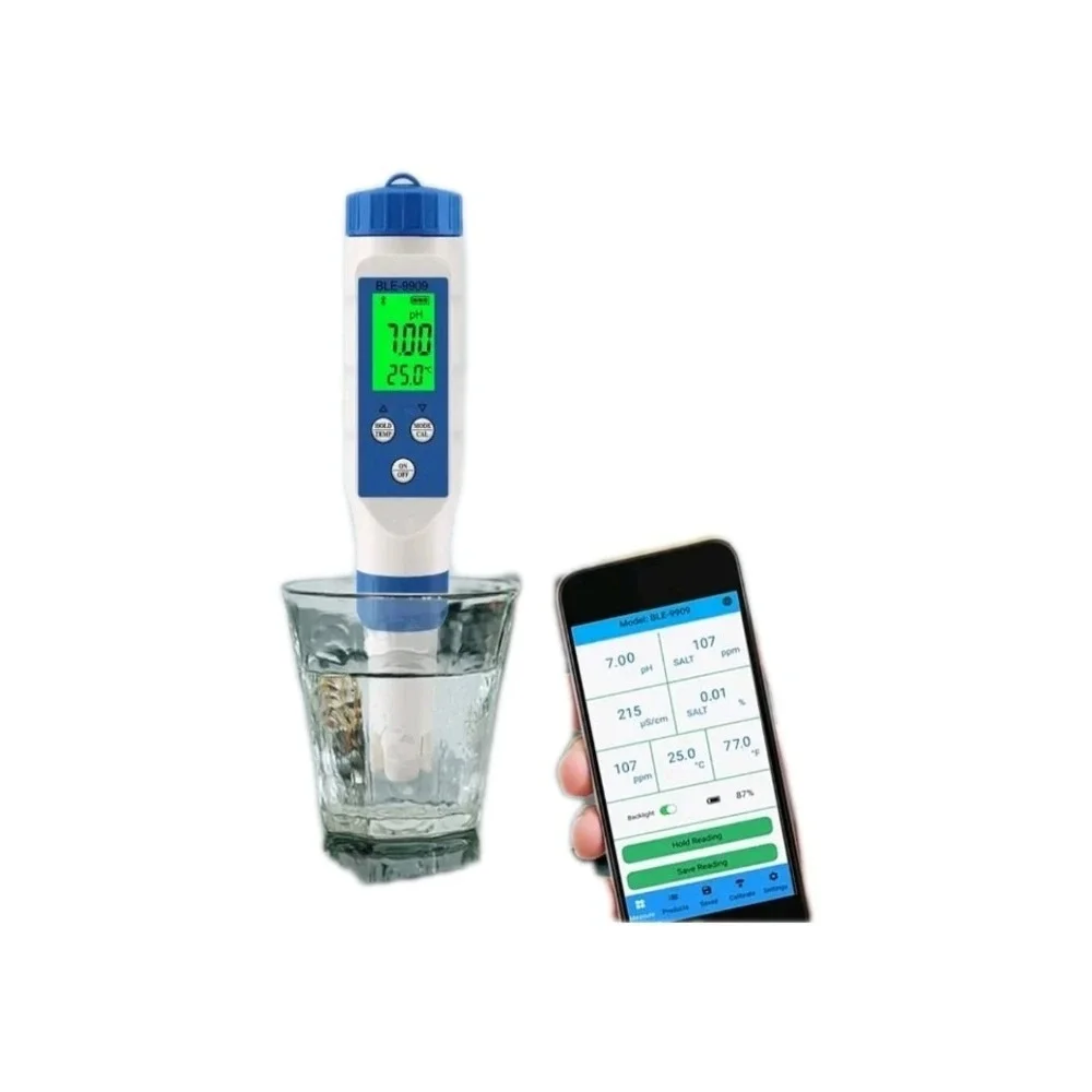 5 In 1 TDS Salinity Water Quality Monitor Tester With Temp Guage, With WiFi App
